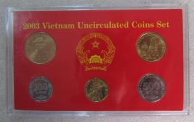 越南 2003年5全 封装套币 外国钱币