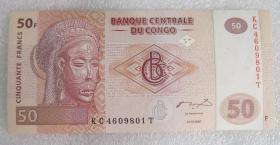 全新 UNC 刚果民主共和国2007年50法郎 外国纸币