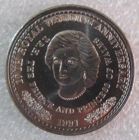 特克斯和凯克斯1991年1克郎纪念币