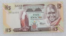 全新UNC 赞比亚5克瓦查 外国纸币