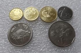 塞舌尔6枚一套硬币 套币  外国硬币