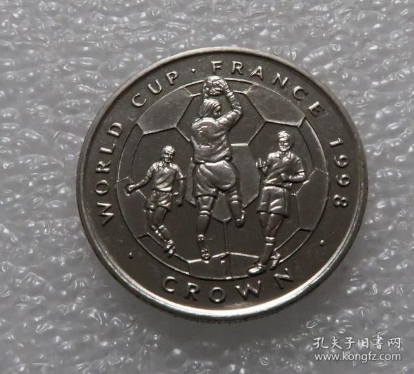 马恩岛1998年1克郎世界杯 纪念币