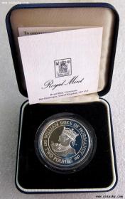 根西岛1987年2磅 银币