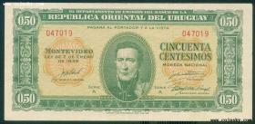 乌拉圭 1939年 0.5比索 外国钱币 纸币