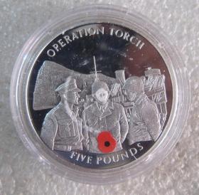 直布罗陀2004年5磅 银币 外国钱币