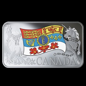 【海宁潮天期货】加拿大2019年女王伊丽莎白二世个人旗帜方形银币