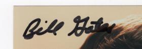 世界首富 微软创始人 比尔盖茨 1998年官方原版签名照 （官方自动笔签字，非亲笔签名）
