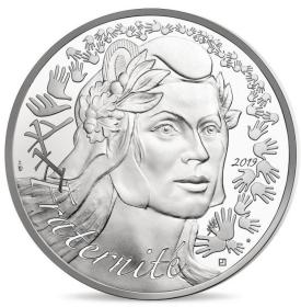 【海宁潮天期货】法国2019年国家象征玛丽安娜100欧纪念银币
