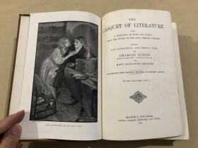 The Casquet of Literature ，《文学大师精选集》全六卷，1899年出版，漆面精装本，烫金封面书脊，内含60精美插图，三面书口刷彩，品相完美