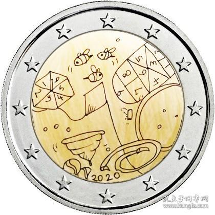 马耳他2020年 游戏 2欧元双金属 纪念币 全新UNC