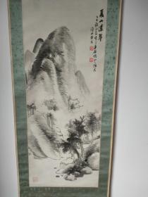 清代江上琼山水墨山水画，画工精美