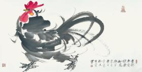 张根胜 画家 136＊68cm  700元
张根胜，1962年生于北京。现为中国当代青年书画家协会理事、中国公共关系艺术委员会委员、北京神州书画院院士、中国书画研究院研究员，同时还是香港国际书画交流协会理事、文化部文化市场发展中心特聘画家。