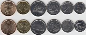斐济6枚一套硬币 2012年套币 外国钱币 全新