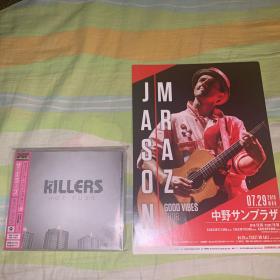 日本原版宣传小海报 jason mraz 2019 日本巡演 左侧cd仅为参照展示海报的比例