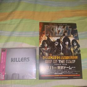 日本原版宣传小海报 kiss 日本巡演 最终的演出 final tour 左侧cd仅为参照展示海报的比例