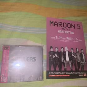 日本原版宣传小海报 Maroon 5 魔力红 日本巡演 左侧cd仅为参照展示海报的比例