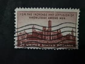 美国邮票（历史）：1946年史密森尼学会 1枚