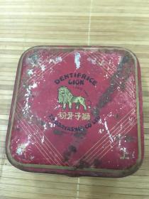 民国时期狮子牙粉老铁盒包装