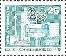 民主德国 东德1980年 普票 亚历山大广场 1全新 雕刻版