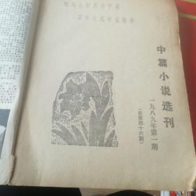 中篇小说选刊1989年1期