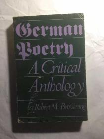 German Poetry : A Critical Anthology