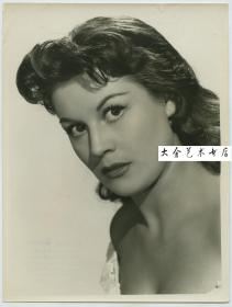 1950年代年西班牙女影星埃玛·佩内利亚 Emma Penella 黑白银盐肖像照片一张，23.8X18厘米，泛银