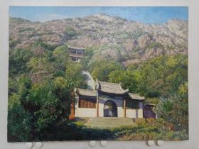 保真书画，吉林师范大学分院美术教研室主任，四平市著名画家赵笑岩《风景油画》出版展览原作一幅，尺寸60×80cm ，带内框，附赠正规出版大画集一本！收藏，馈赠，商业空间，酒店，居室装饰佳作！