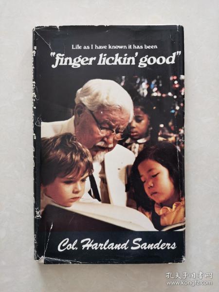 肯德基创始人 KFC 哈兰德·桑德斯 上校 Harland Sanders 亲笔签名本《Finger lickin' Good》