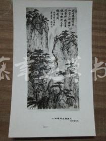 黑白照片一张：黄山七十二峰（1982年上海画院迎春画展）沈迈士 绘画