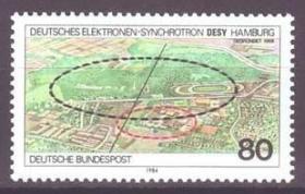 联邦德国  西德1984年  汉堡德国电子同步加速器25周年研究中心 1全新
