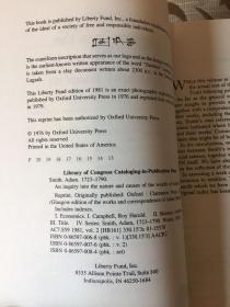 An inquiry into the nature and causes of the wealth of nations by Adam Smith -- 亚当 斯密 《国富论 》 最权威的格拉斯哥版 2卷本 全新 纸质好 胶装锁线