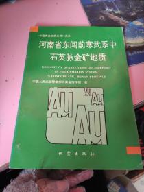 中国黄金地质丛书之五---河南省东闯前寒武系中石英墨金矿地质