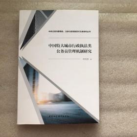 中国特大城市行政执法类公务员管理机制研究