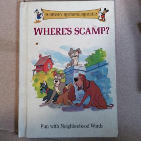 英文原版迪斯尼经典系列儿童绘本：思坎普在哪里？　where is scamp（16开硬精装）