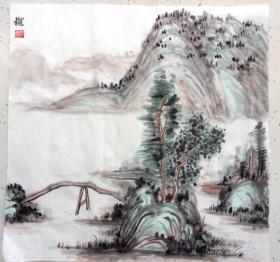 仿黄宾虹山水小品