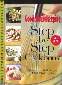 原版英文厨艺书 |The Good Housekeeping| Step-by-Step Cookbook 1000余菜谱1800图片《一步一步做菜的烹饪书》<烹饪，菜谱，料理>