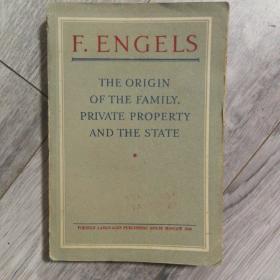 F ENGELS THE ORIGIN OF THE FAMILY PRIVATE PROPERTY AND THE STATE