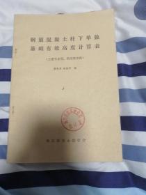 钢筋混凝土柱下单独基础有效高度计算表（土建专业用，供内部交流）