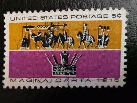 美国邮票（历史）：1965年 大宪章  1枚