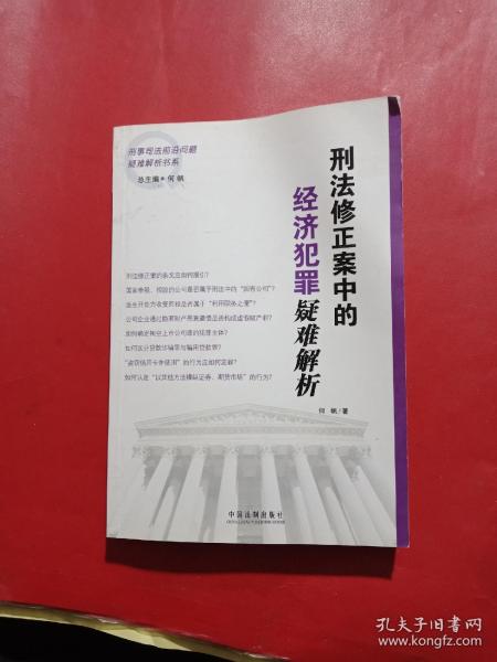 刑法修正案中的经济犯罪疑难解析