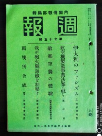 週报，1938年3月；陇海线炮火压制；潼关附近要图，太湖附近要图，航空机制造法案，南京空袭等