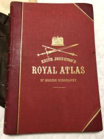 【包邮】1868年英语原版皇家世界地图集 The Handy Royal Atlas of Modern  Geography 1868