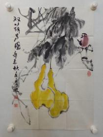 保真，李坡国画一幅《福禄连绵》，寓意吉祥，尺寸69×46cm ，惠价200元