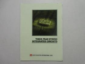 大16开英文原版电子产品商品图录《THICK FILE HYBRID INTEGRATED CIRCUITS》活页11张