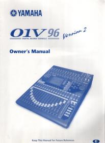 YAMAHA.O1V96 Owner s Manual