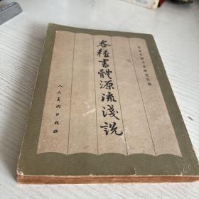 各种書體源流淺説