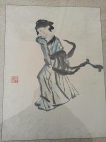 单应桂，书画人物真迹。