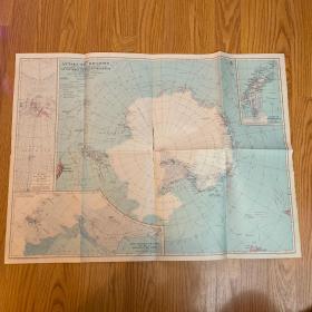 现货 特价 national geographic美国国家地理地图1932年10月 Antarctica 南极地图