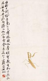 高清复制名家字画  齐白石-螳螂 40.9x24厘米