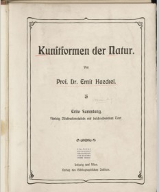 【提供资料信息服务】自然界的艺术形态.2册..德文版.1904年